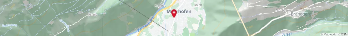 Kartendarstellung des Standorts für Steinbock-Apotheke in 6290 Mayrhofen